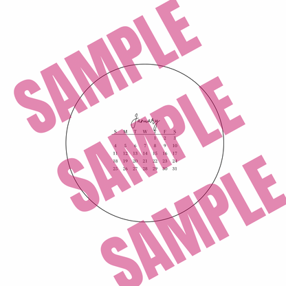 ROUND CALENDAR TEMPLATE